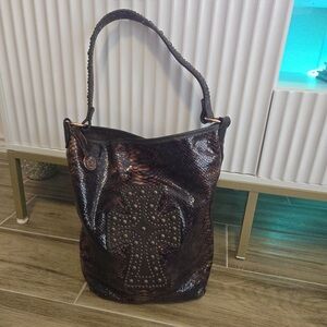 Double J Saddlery Crocodile Leather Handbag
